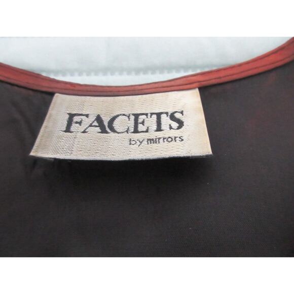 VTG FACETS by Mirrors Teddy Bears & Penguins Tapestry Vest Women's Medium Y2K - Picture 5 of 8